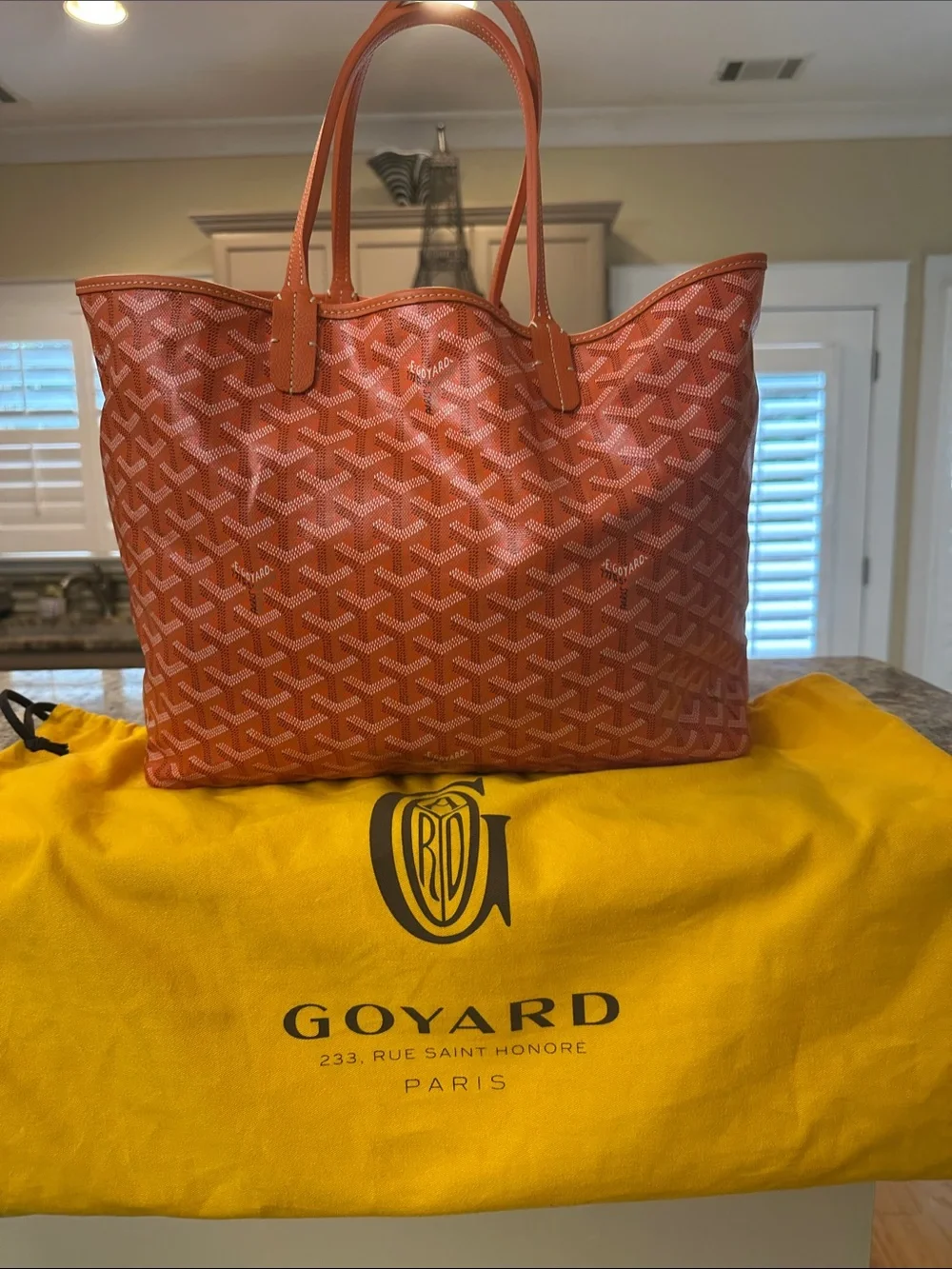 Goyard Coral Chevron Saint Louis Tote (PM)
